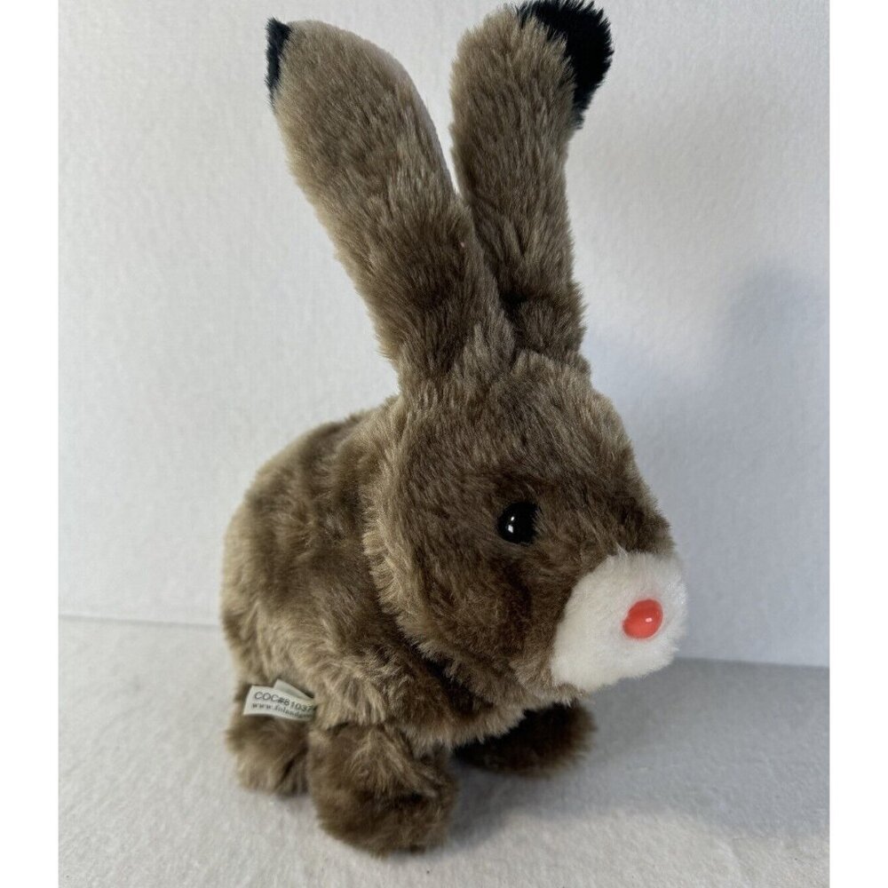 VTG 1986 Iwaya Bunny Rabbit Plush Toy Moves Noise Battery Operated Tested‎ Works